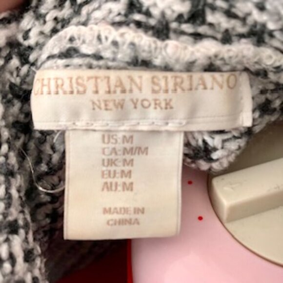 Christian Soriano white and black Turtle neck sweater size Medium - Picture 5 of 5